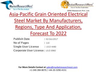 Asia-Pacific Grain Oriented Electrical Steel Market By Manufacturers, Regions, Type And Application, Forecast To 2022.pdf