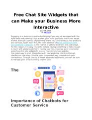 Free Chat Site Widgets that can Make your Business More Interactive.docx